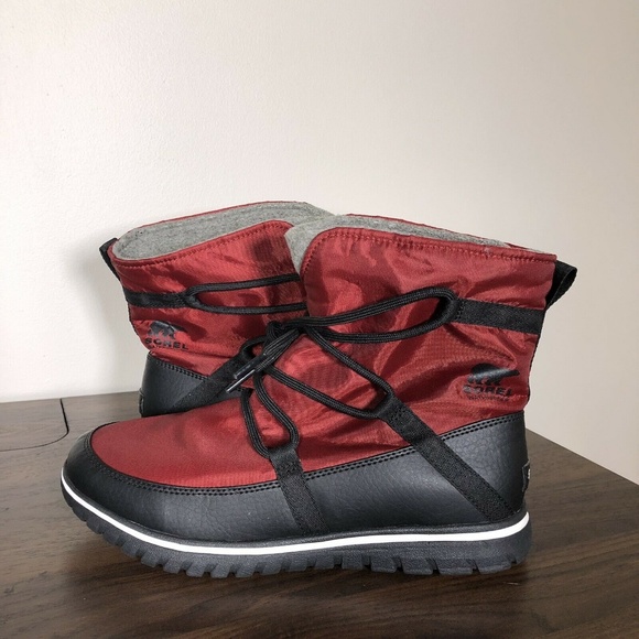 New Sorel Cozy Explorer Boot Red Element 6 7 8 10 - Picture 2 of 7